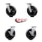 Service Caster 8 Inch Glass Filled Nylon Swivel Caster Set with Roller Bearings 2 Brakes SCC SCC-30CS820-GFNR-2-TLB-2 - alternate 3